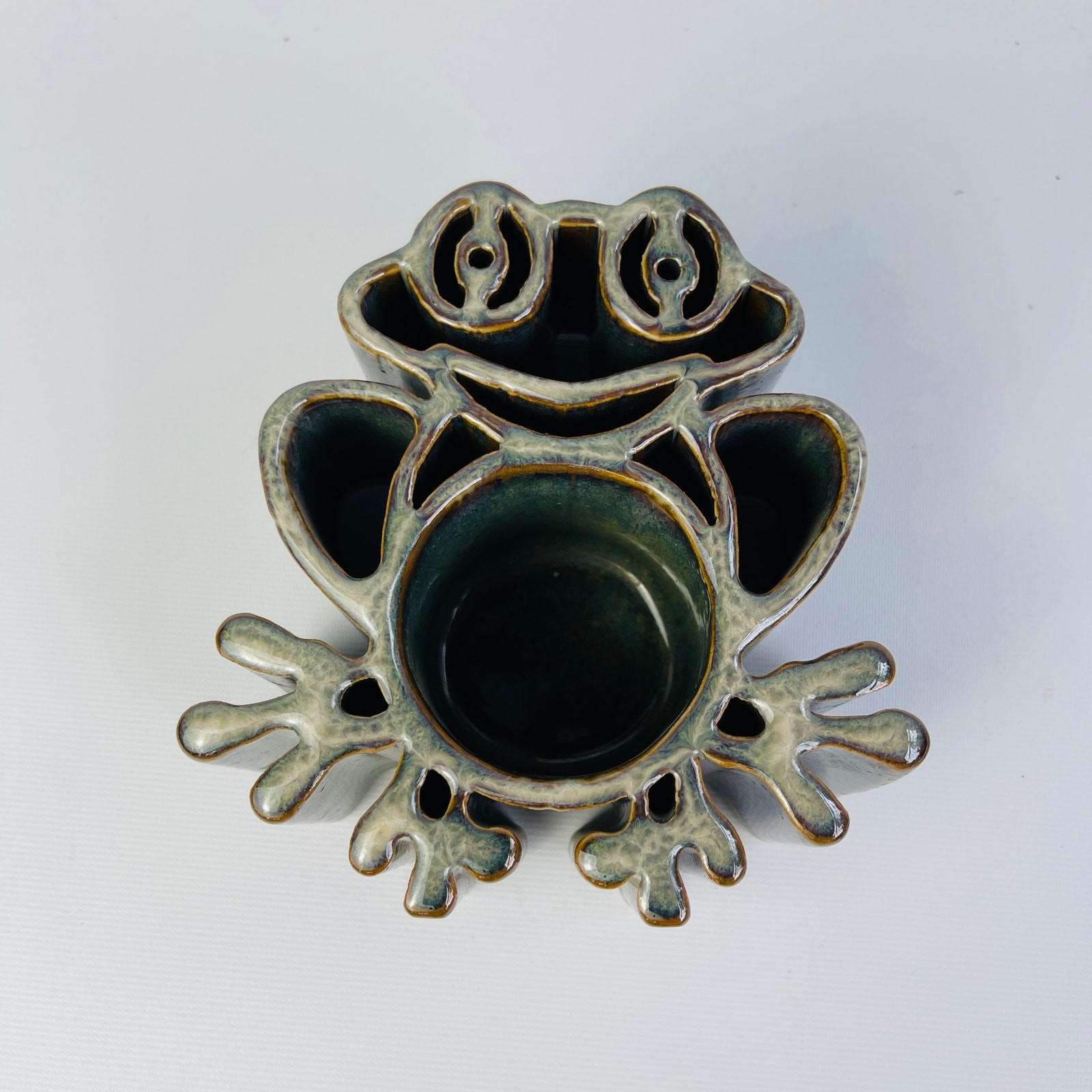 Happy Frog BAY POTTERY Candle Pots Votive Tea Light Holder