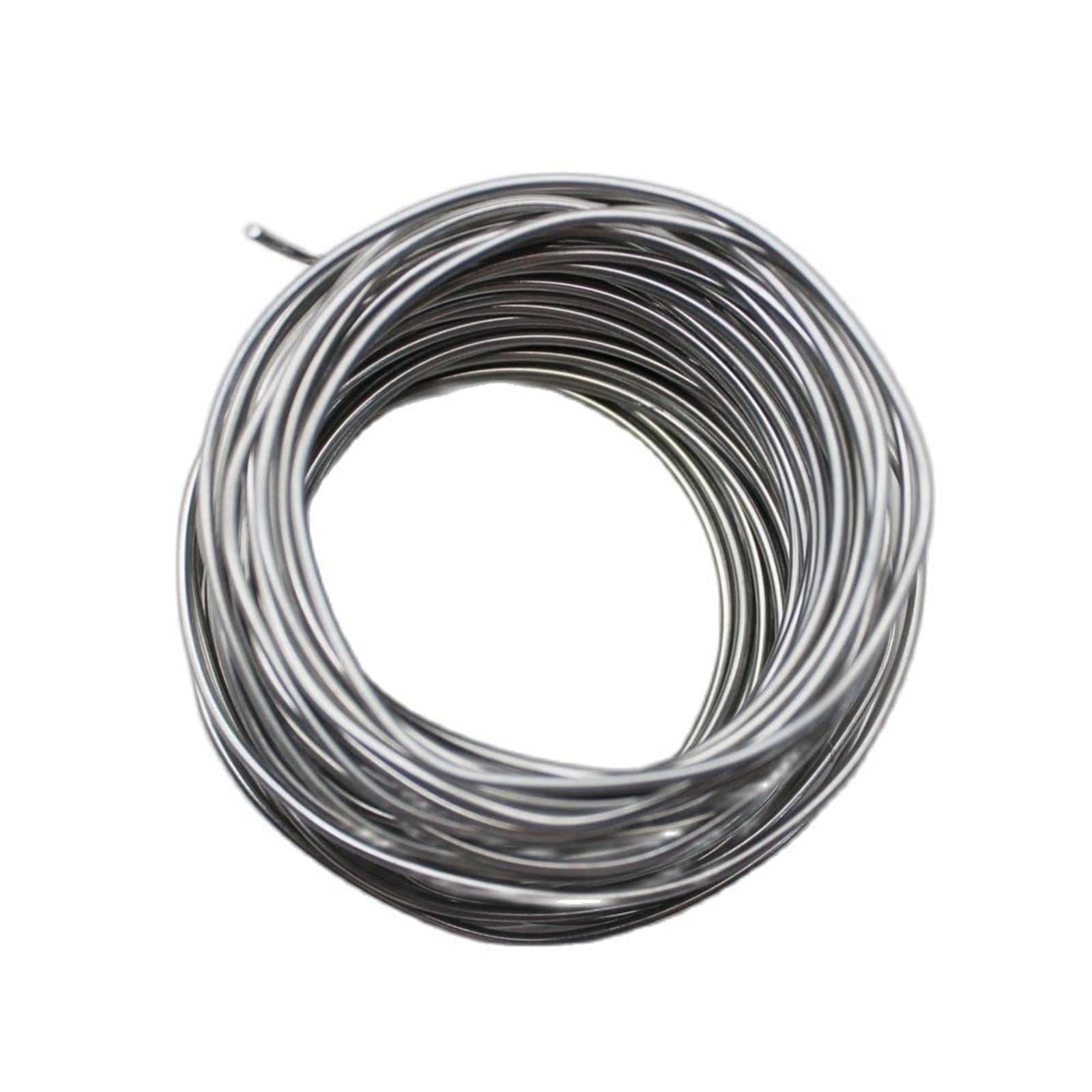 1.5mm Zinc Zn Wire 20m 65 Ft 99.995% High Purity Silver
