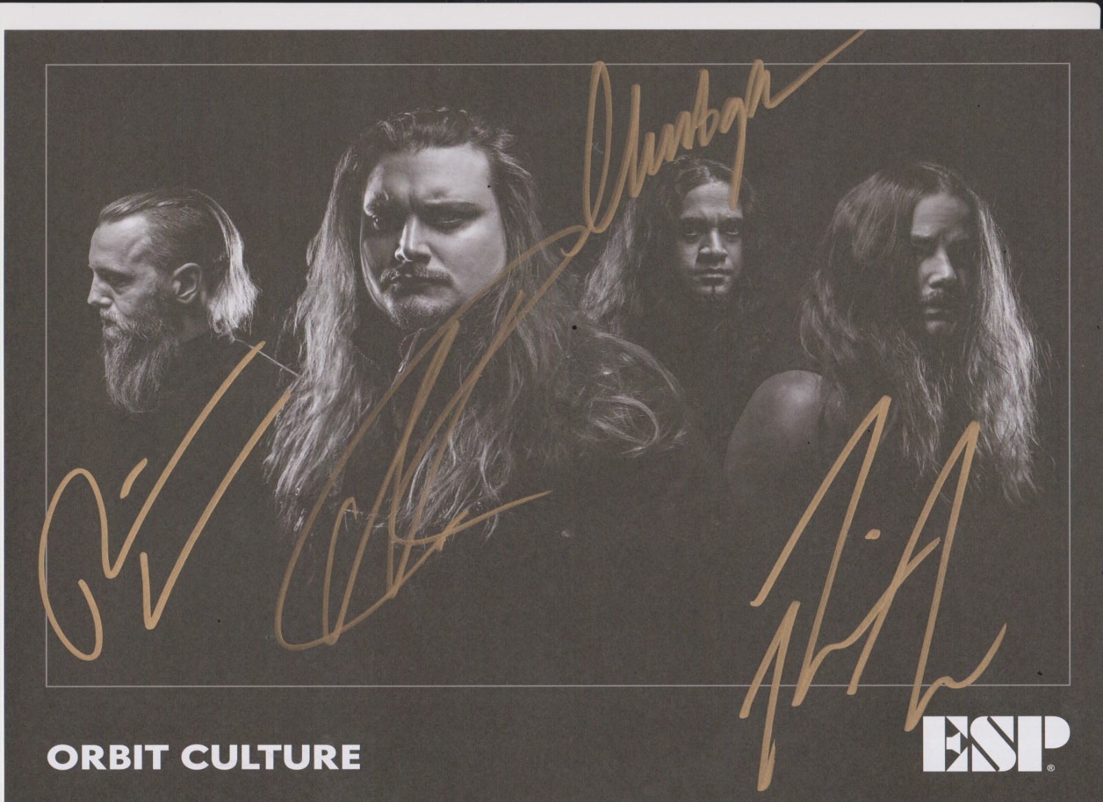 Orbit Culture    **HAND SIGNED**    a4 promo card ~  AUTOGRAPHED