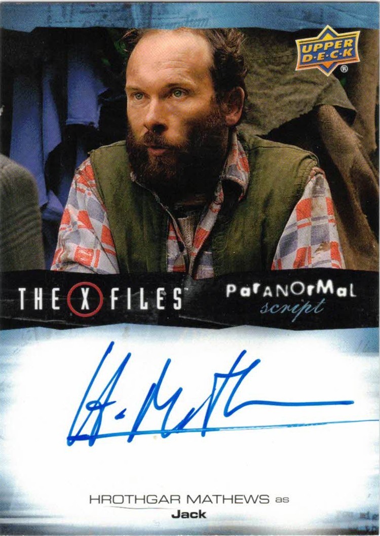 2023 X-Files Monsters of the Week Auto Autograph Hrothgar Mathew as Jack 2023 X-Files Monsters of the Week Auto Autograph Hrothgar Mathew as Jack