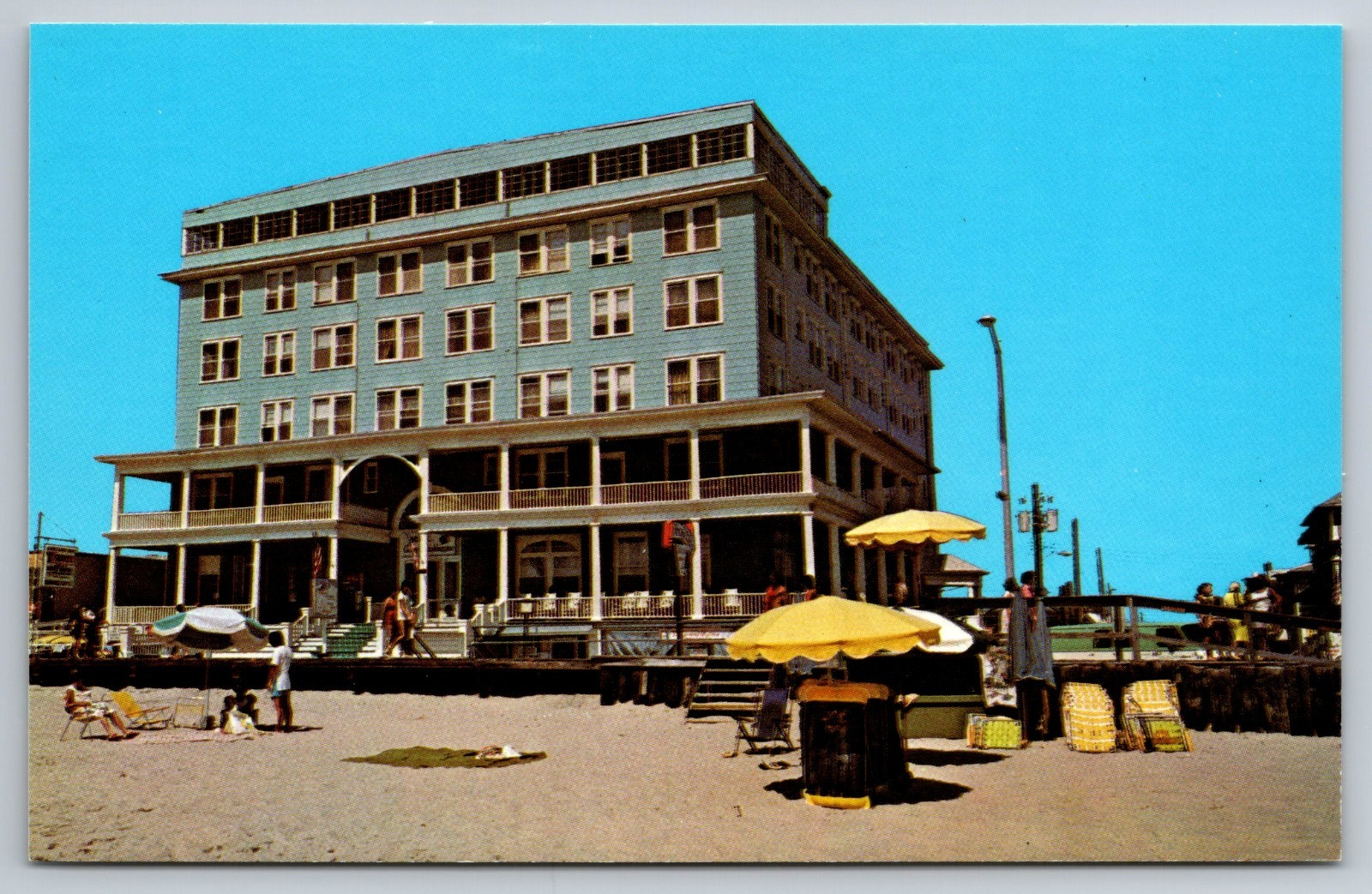 Ocean City Maryland George Washington Hotel Boardwalk & 1oth Street Postcard