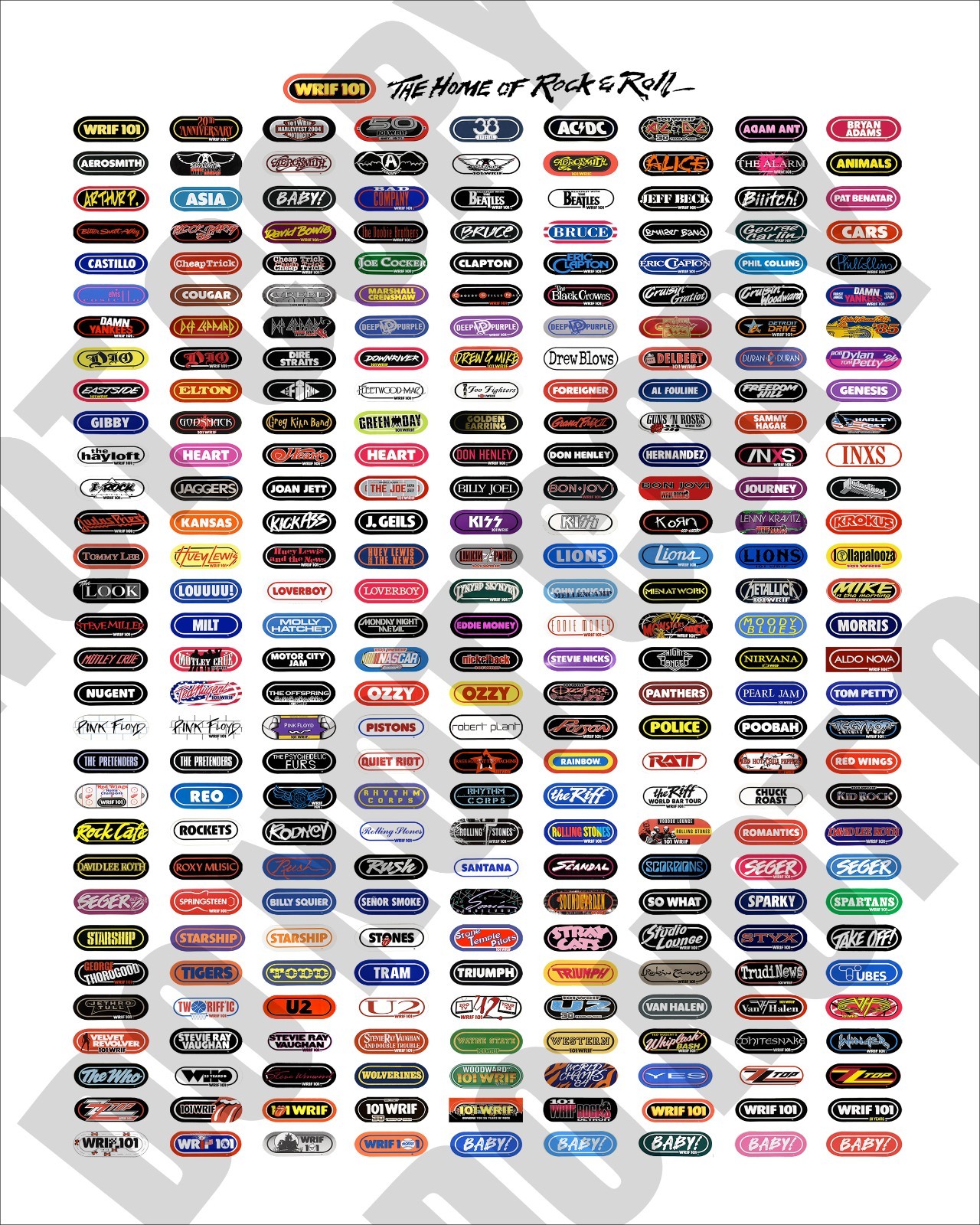 Nothing But 101 WRIF Detroit Radio Bumper *279* Stickers 8x10 Photo