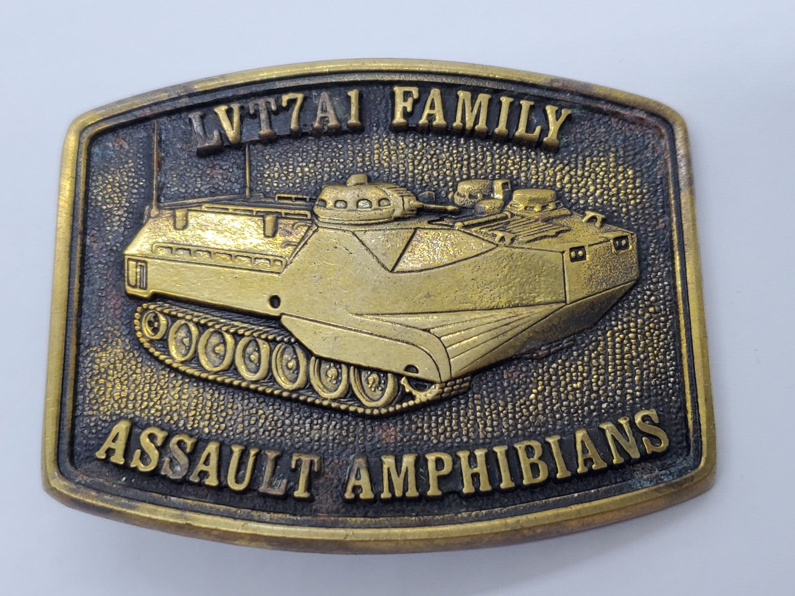 BTS Brand LVT7A1 Family Assault Amphibians Brass Belt Buckle - Missing Belt Bar