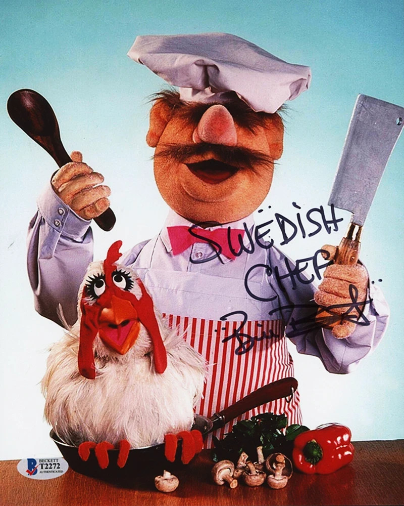 BILL BARRETTA SIGNED REPRINT THE MUPPETS SWEDISH CHEF AUTOGRAPH 11X14 Photograph