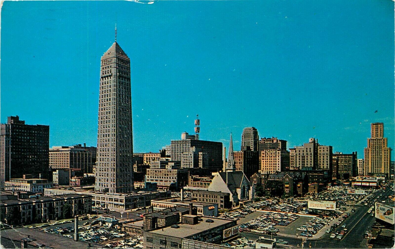 Minneapolis Minnesota City Skyline MO pm 1951 Postcard