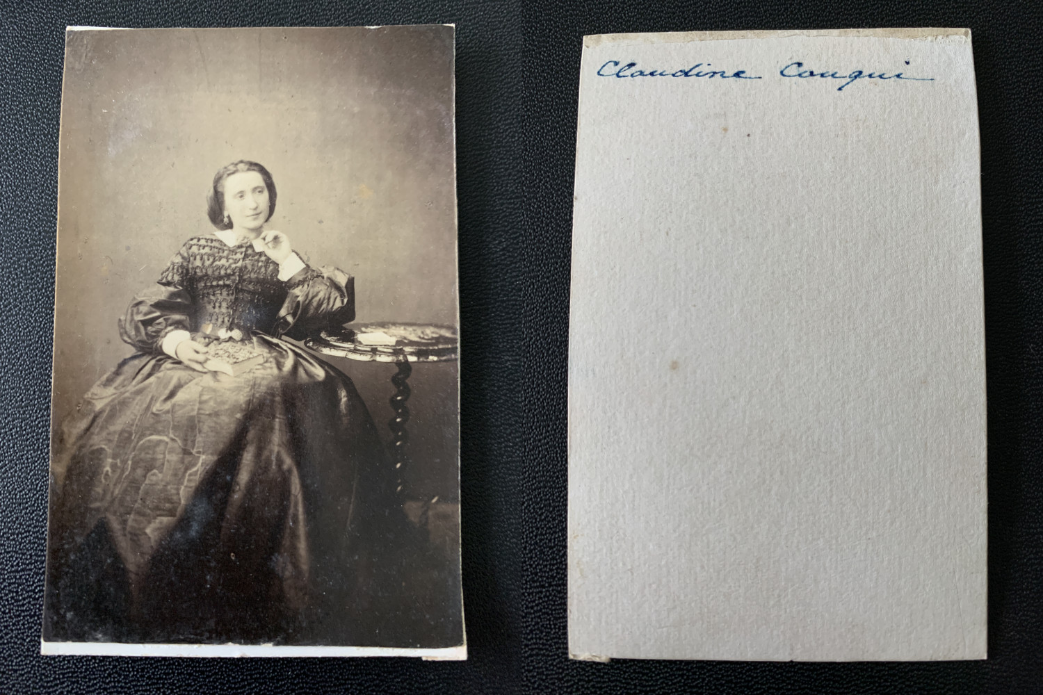 Claudine Couqui, actress vintage albumen print CDV. Albumen Print 