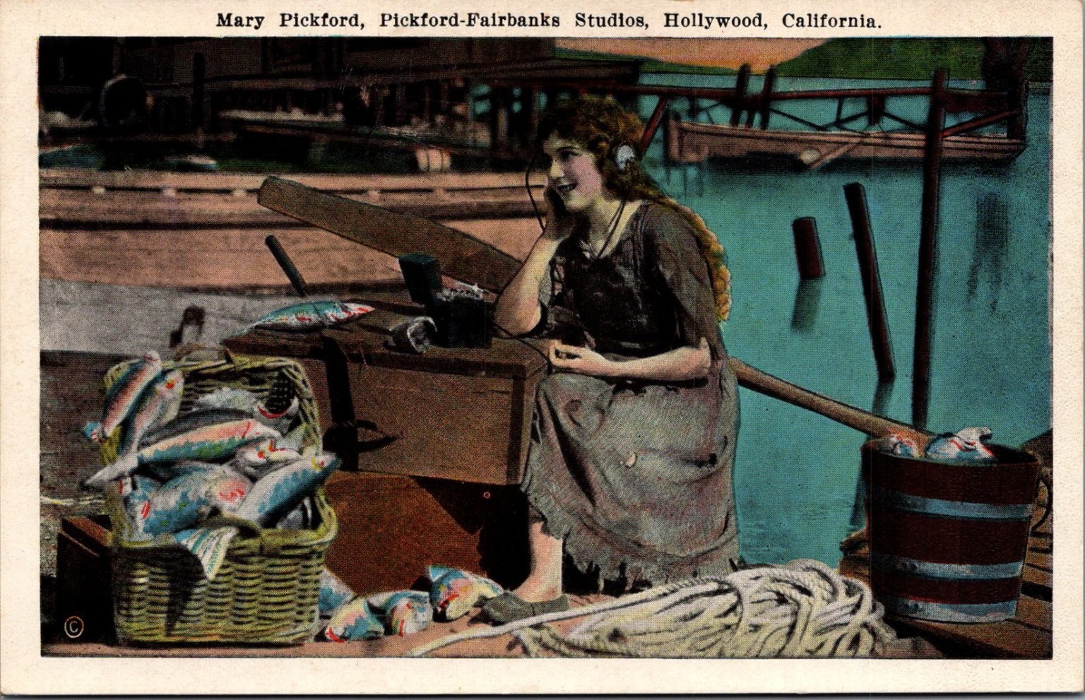 Mary Pickford Hollywood California Postcard Tess of the Storm Country Radiophone Mary Pickford Hollywood California Postcard Tess of the Storm Country Radiophone
