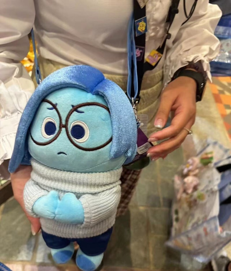 Authentic Hong Kong Disney Inside Out Sadness Crossbody Bag Purse 2024 New