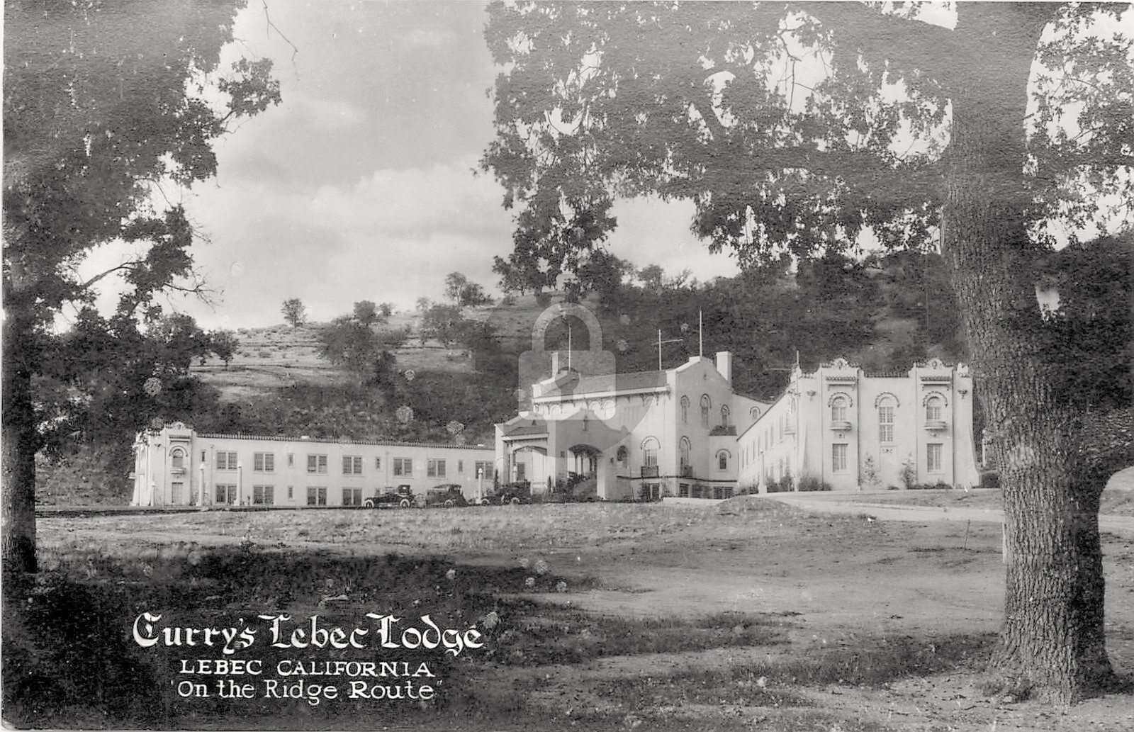 1920s California Lebec Ridge Route Curry's Lodge RPPC Photo Postcard COPY