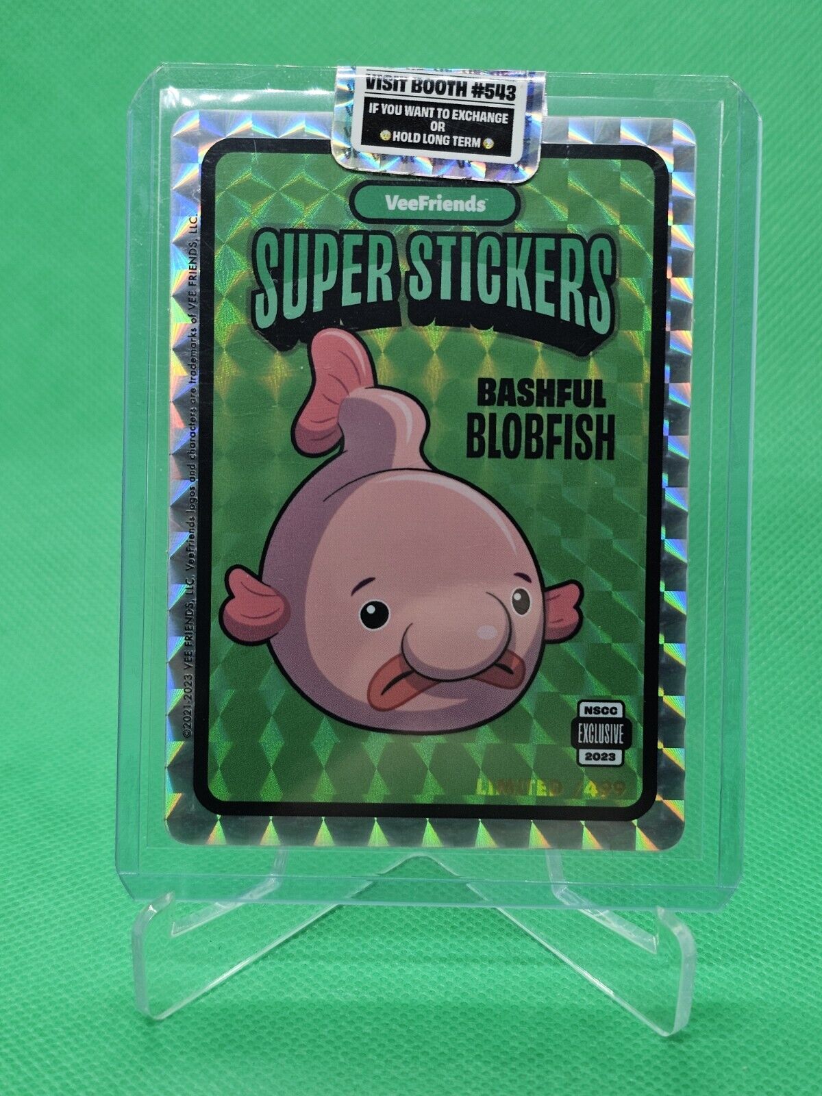 2023 NSCC VIP Exclusive VeeFriends Bashful Blobfish Super Stickers /499 Rare 🔥 