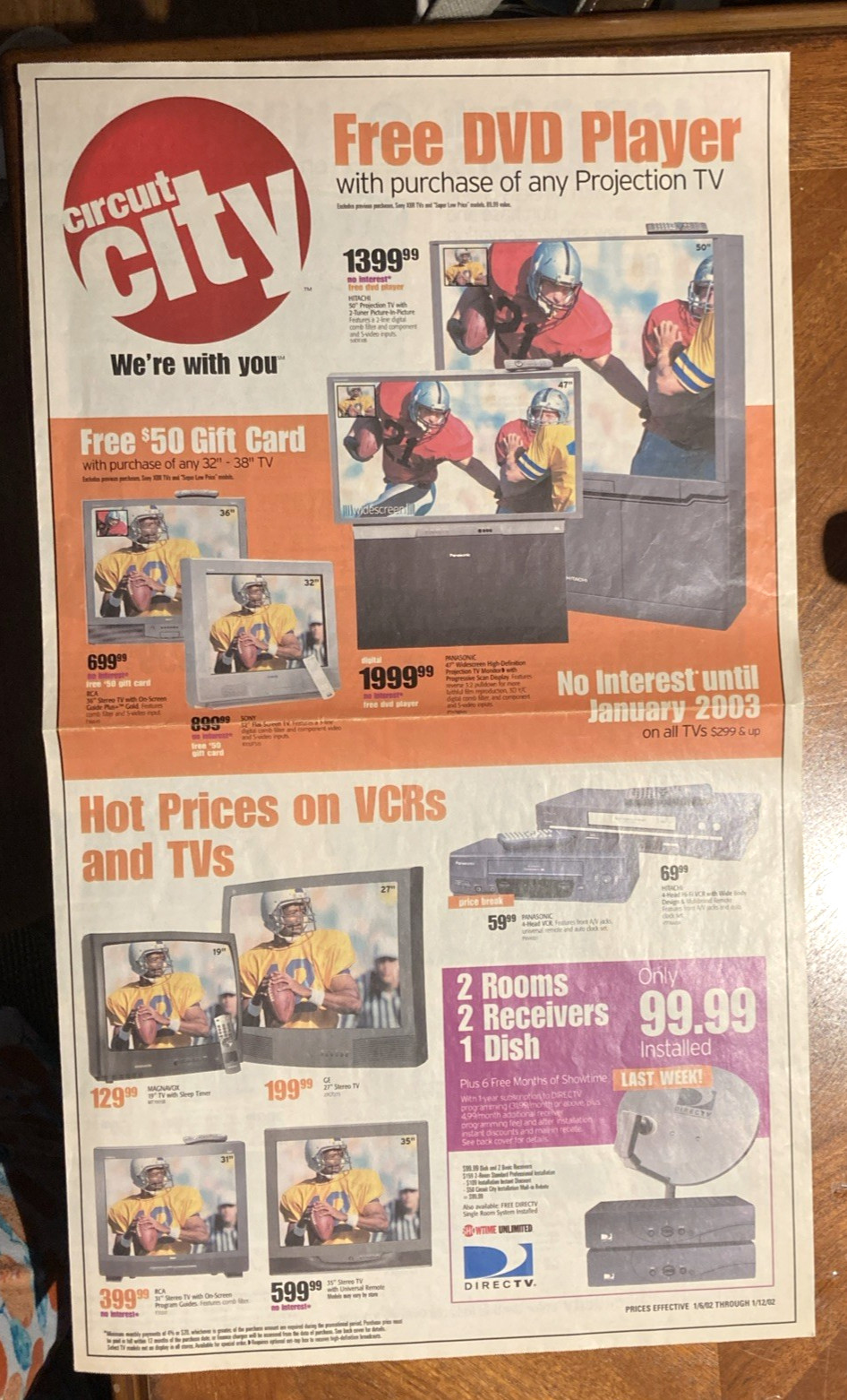 Vintage 2002 Circuit City Retail Circular Sale Ad January Obsolete Tech Media