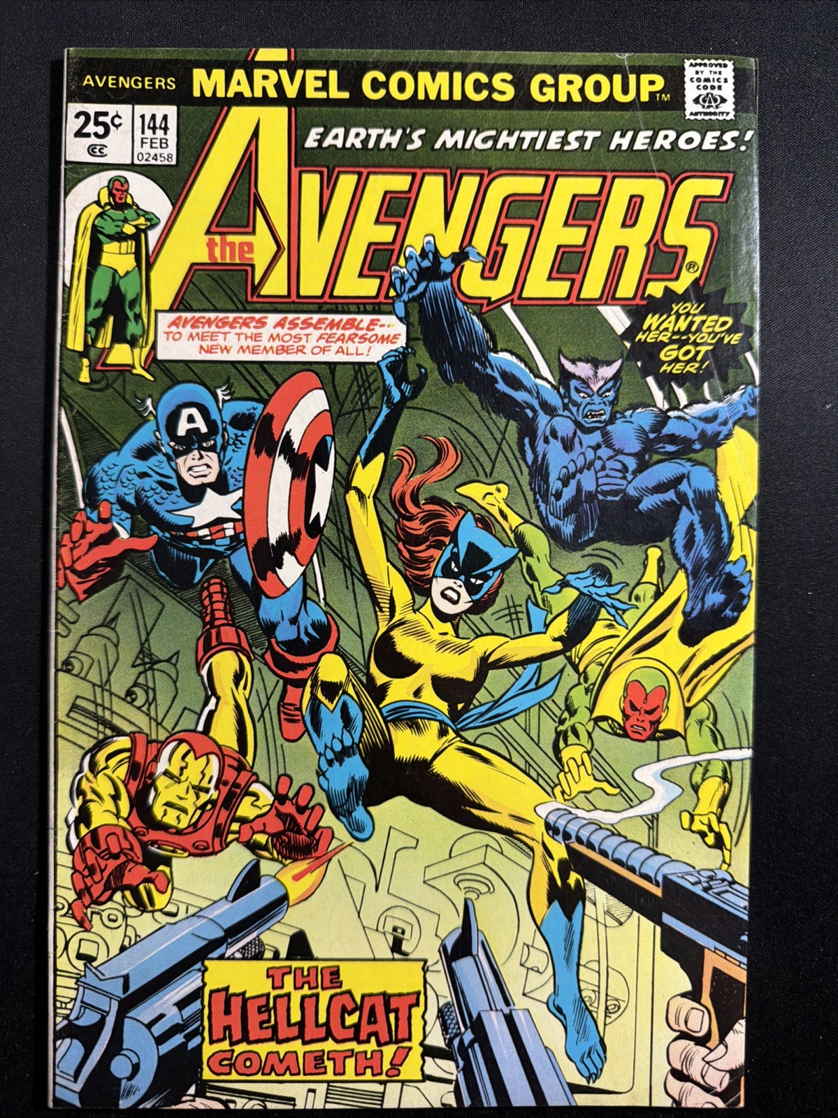 Avengers #144 1976 1st appearance Hellcat Marvel Comics 1st Print VG *A12