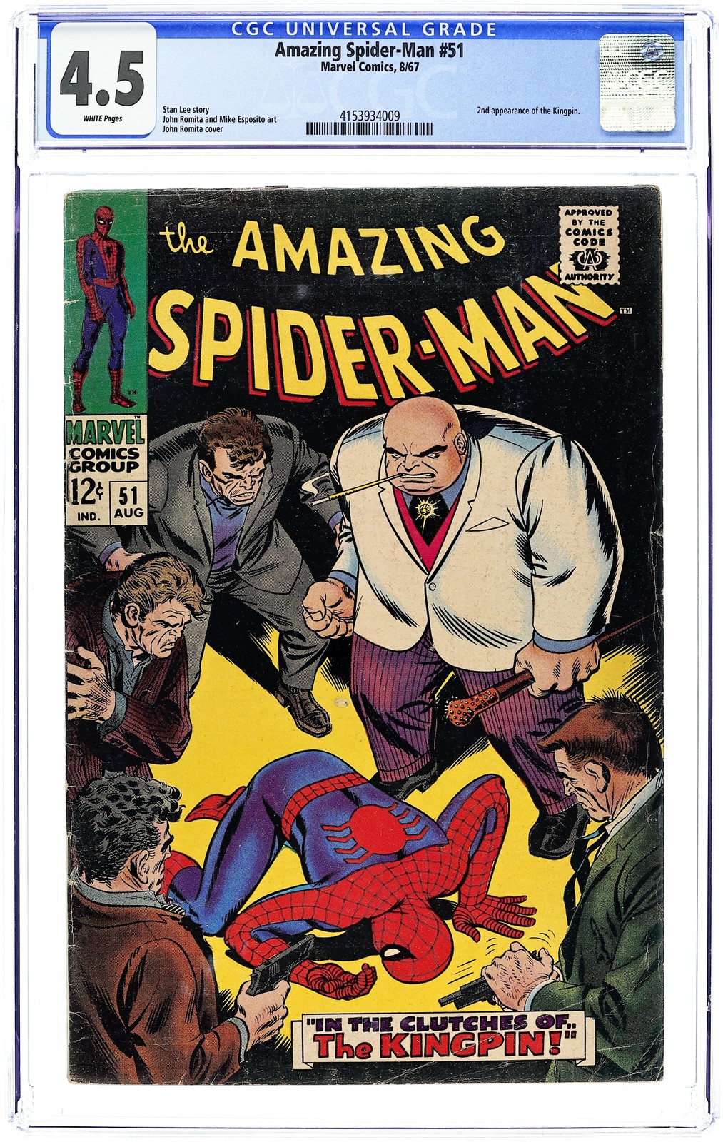 Amazing Spider-Man #51 CGC 4.5 1967 4153934009