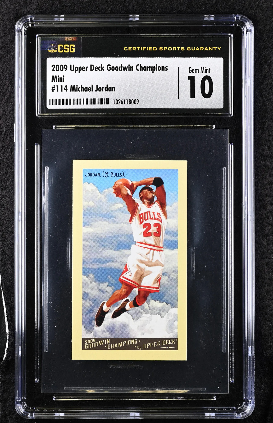 Michael Jordan 2009 Upper Deck Goodwin Champions Mini #114 CSG CGC 10