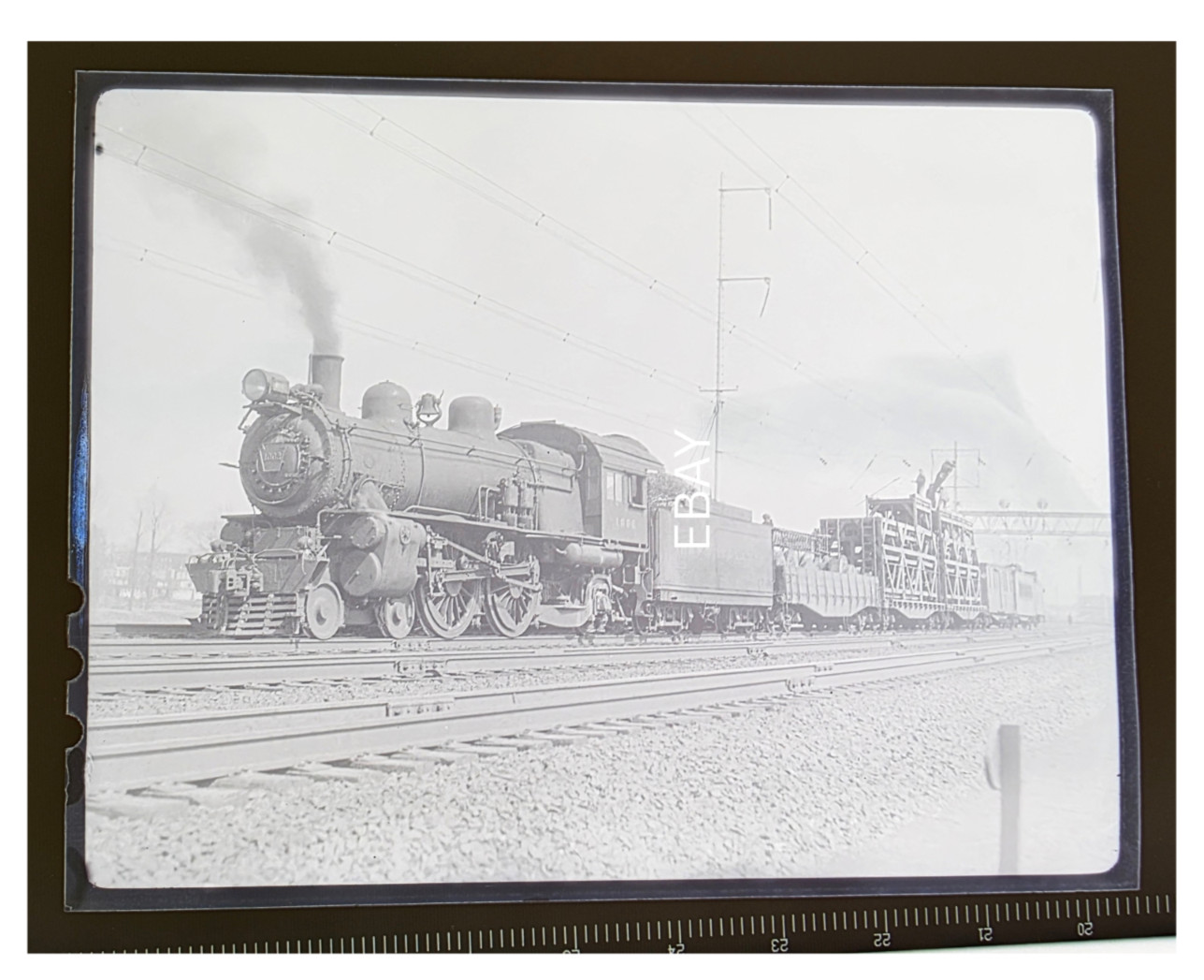 1947 Pennsylvania RR Wire Train Maryland Div #1002 Eddystone PA Photo Negative