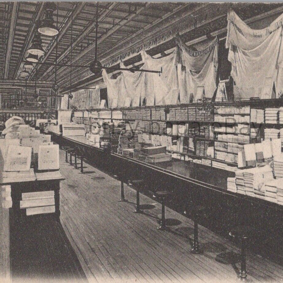 1907 John A Roberts & Company Linen Department Trading Center Utica NY Postcard