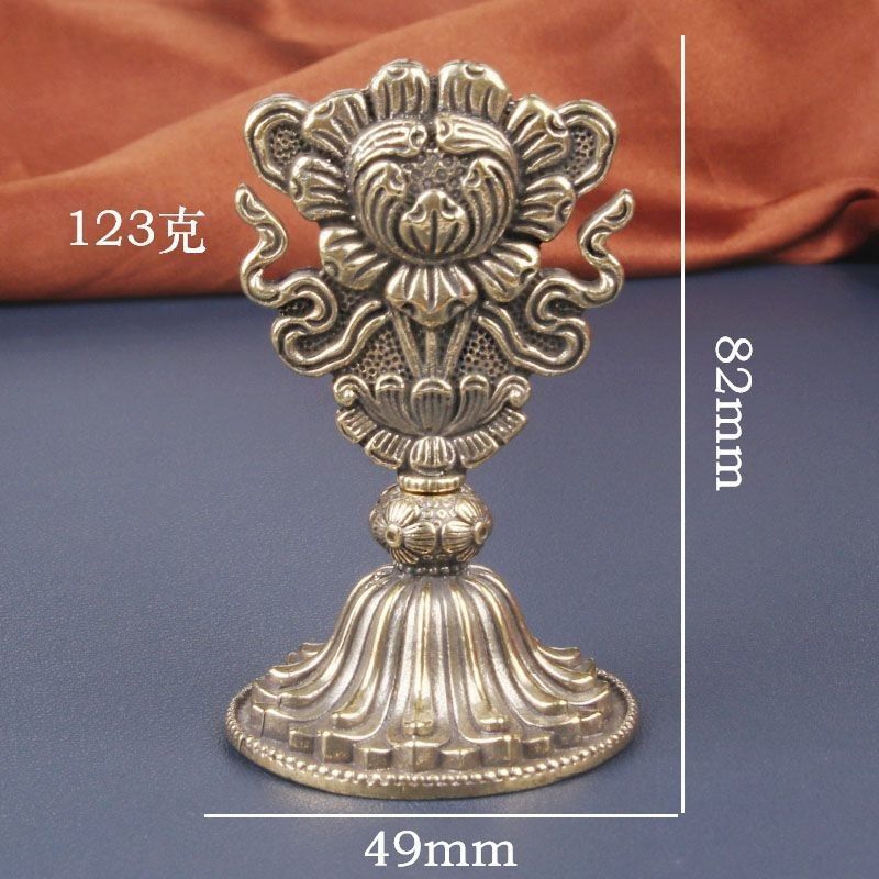Brass Tibetan Nepalese Eight Auspicious Symbols Ritual Tool Tibetan Style Decor