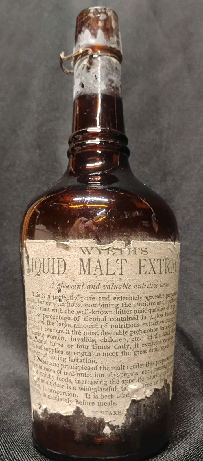 Wyeths Liquid Malt Extract antique Bottle
