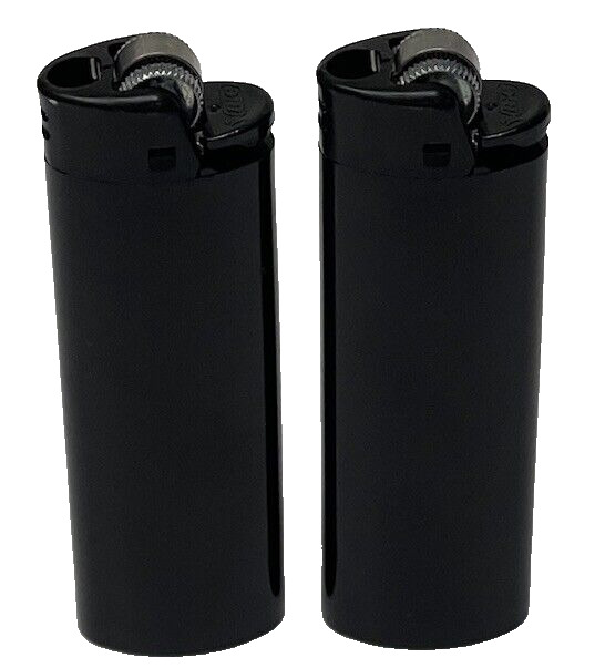 2x Limited Edition All Black BIC Collectable Lighters Brand New