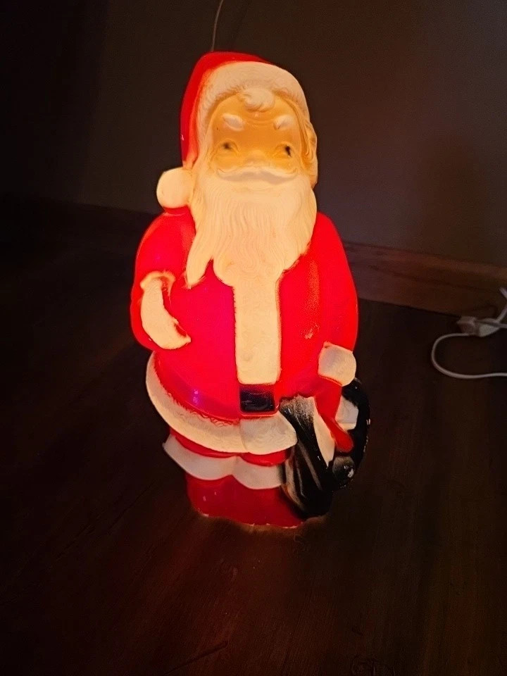 Vintage Empire Blow Mold Santa Claus 1968 Corded Lighted 13\ Vintage Empire Blow Mold Santa Claus 1968 Corded Lighted 13\