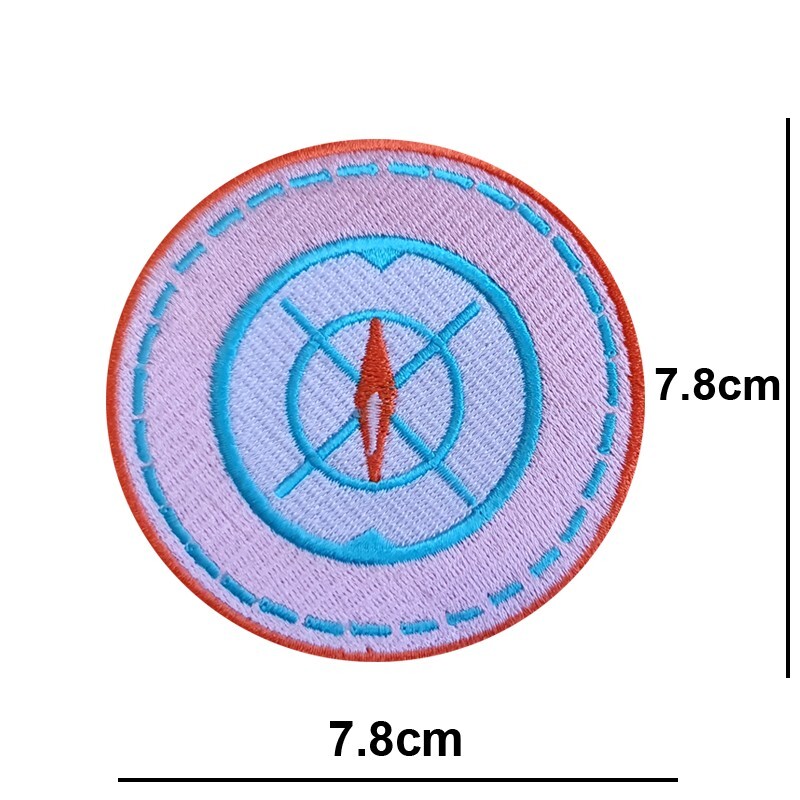 Compass Symbol Embroidered Patch Iron On Sew On Adventure Travel Badge Applique