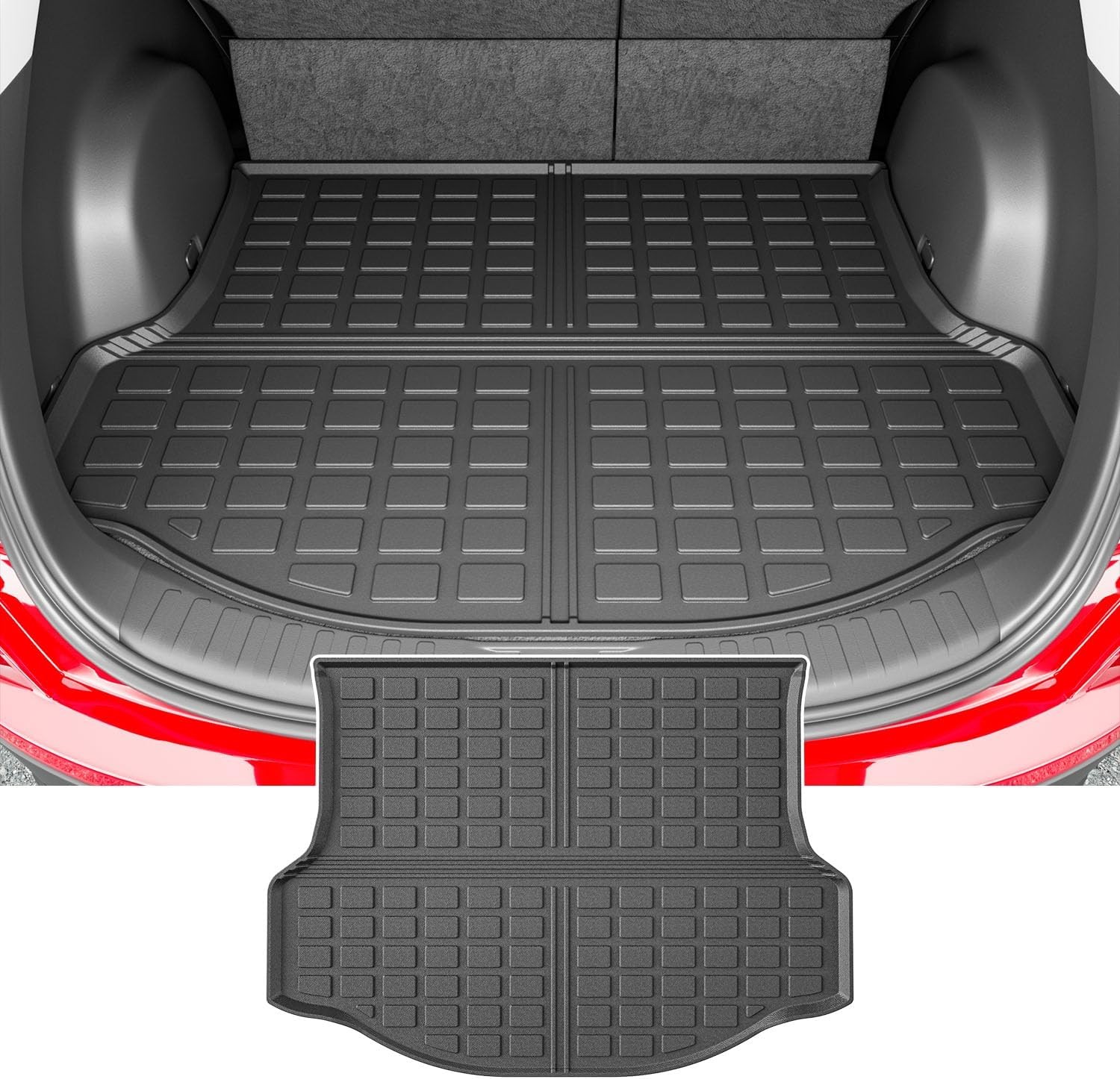 powoq Cargo Mat Compatible with 2013-2018 Toyota RAV4 Trunk Mat All Weather TPE