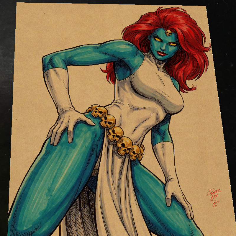 Mystique X-Men Art Print Signed 8.5x11 | Art by Keyeske