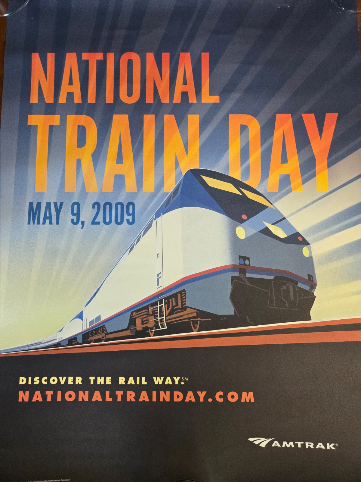 Amtrak 2009 National Train Day poster 18x24