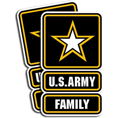 US Army - Family Sticker  -  Military Dye Cut Decal - 2 Pack MR 034