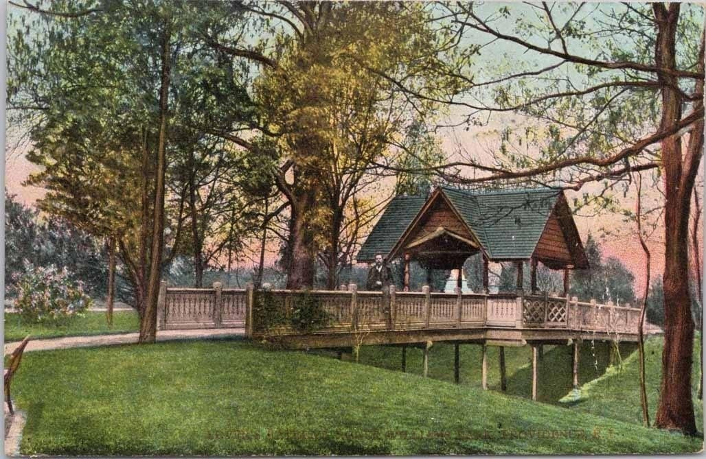 Lookout Mountain TN Vintage Postcard Gazebo & Bridge Early 1900s Germany Print