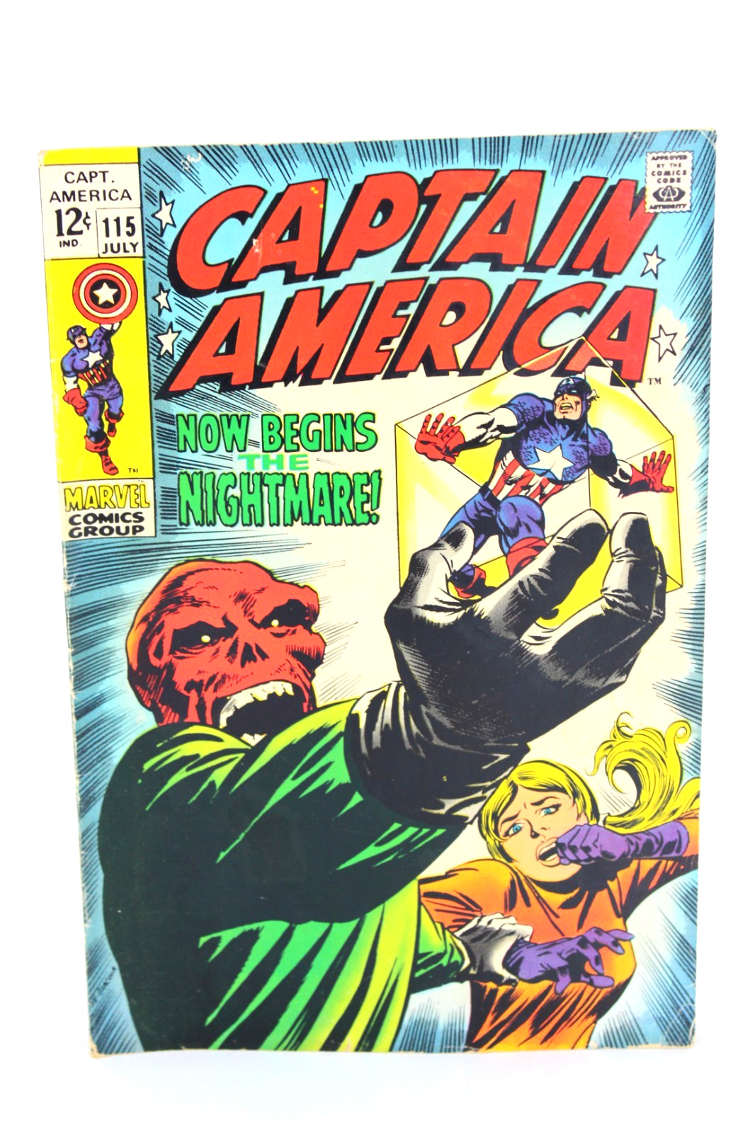 Captain America #115 Red Skull Cosmic Cube 1969 Marvel Comics G+