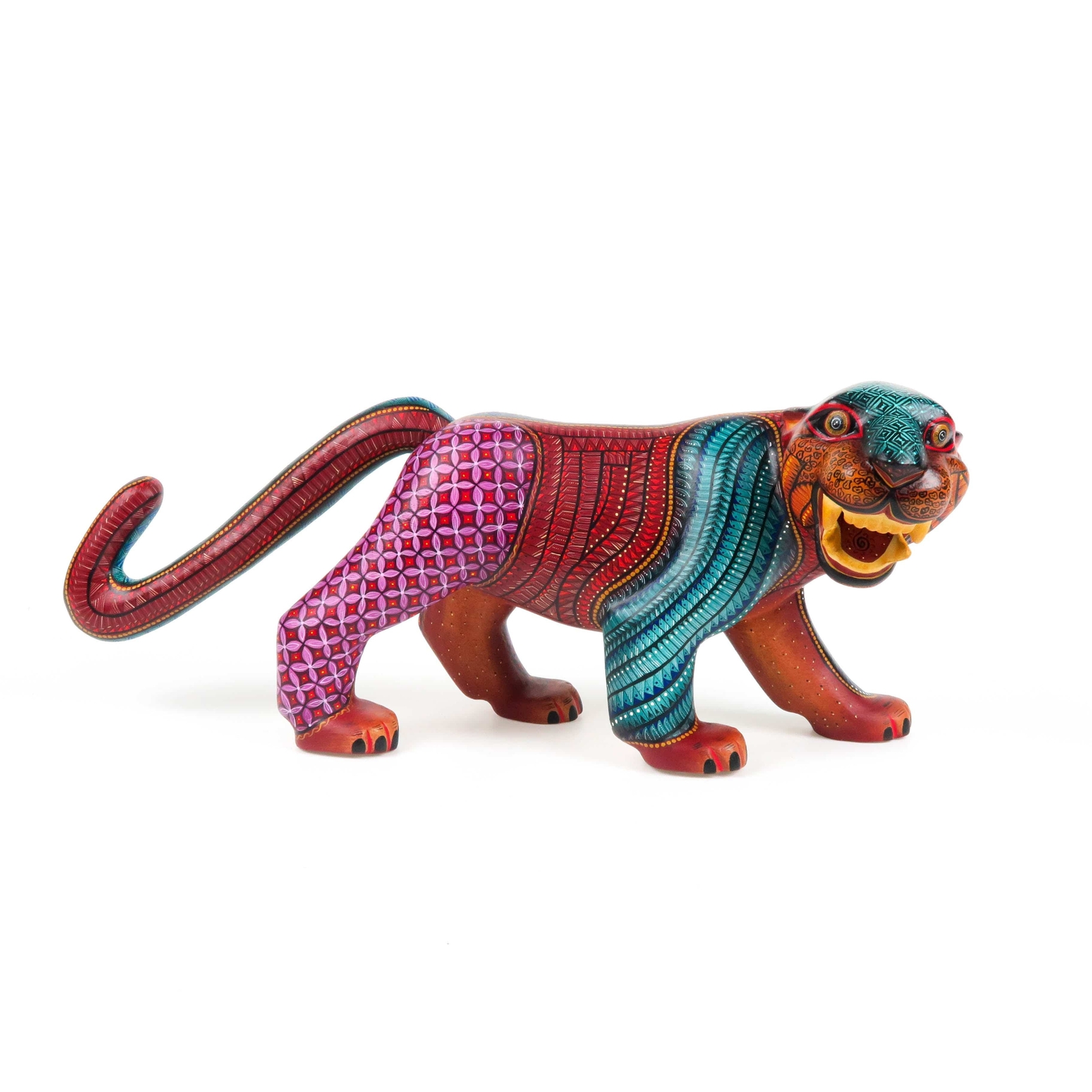 Fierce Jaguar - Oaxacan Alebrije Wood Carving - Nestor Melchor