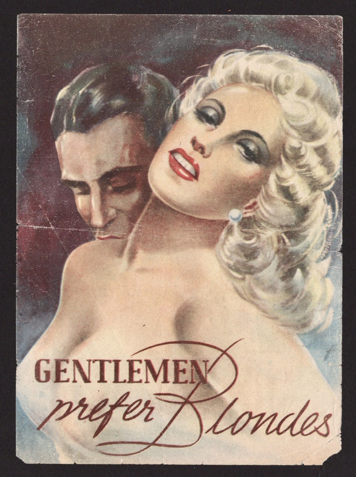 WW2 1945 German Italy Allies Propaganda Leaflet Gentlemen Prefer Blondes Psyop