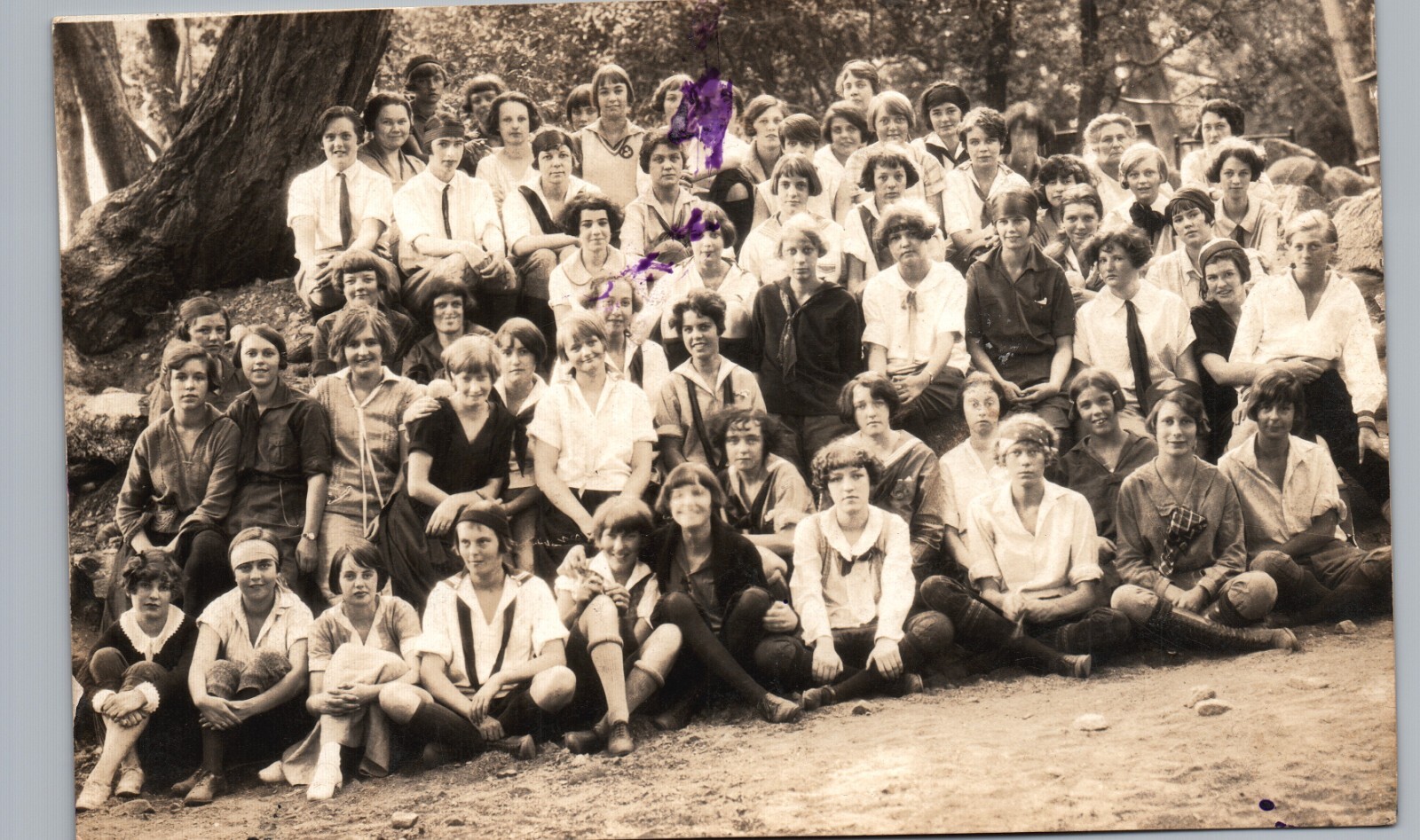 CAMP ESTELLE GIRLS mount baldy ca real photo postcard rppc california history