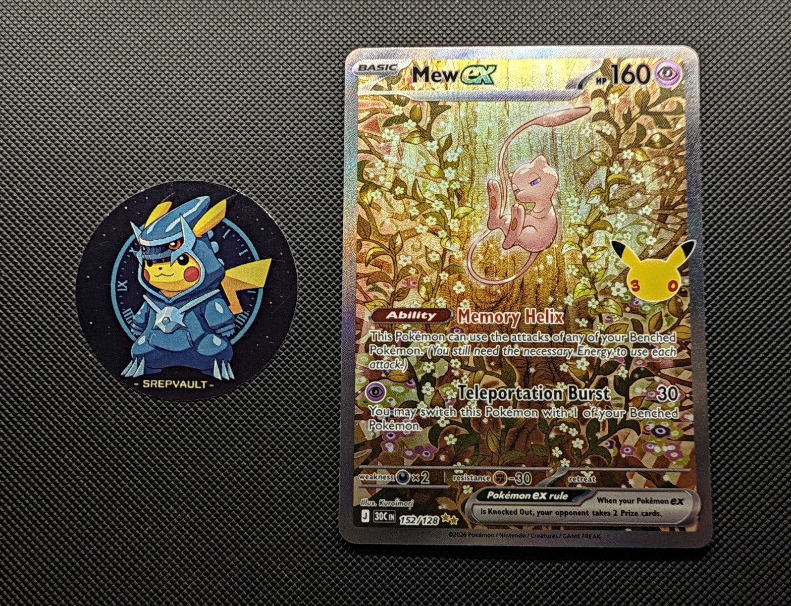 Mew ex 152/128 Special Illustration Rare - 30th Celebration Pokémon TCG NM Mew ex 152/128 Special Illustration Rare - 30th Celebration Pokémon TCG NM