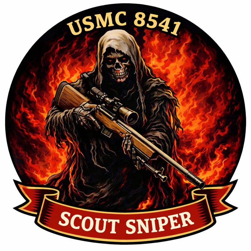 USMC Scout Sniper MOS 8541 Decal