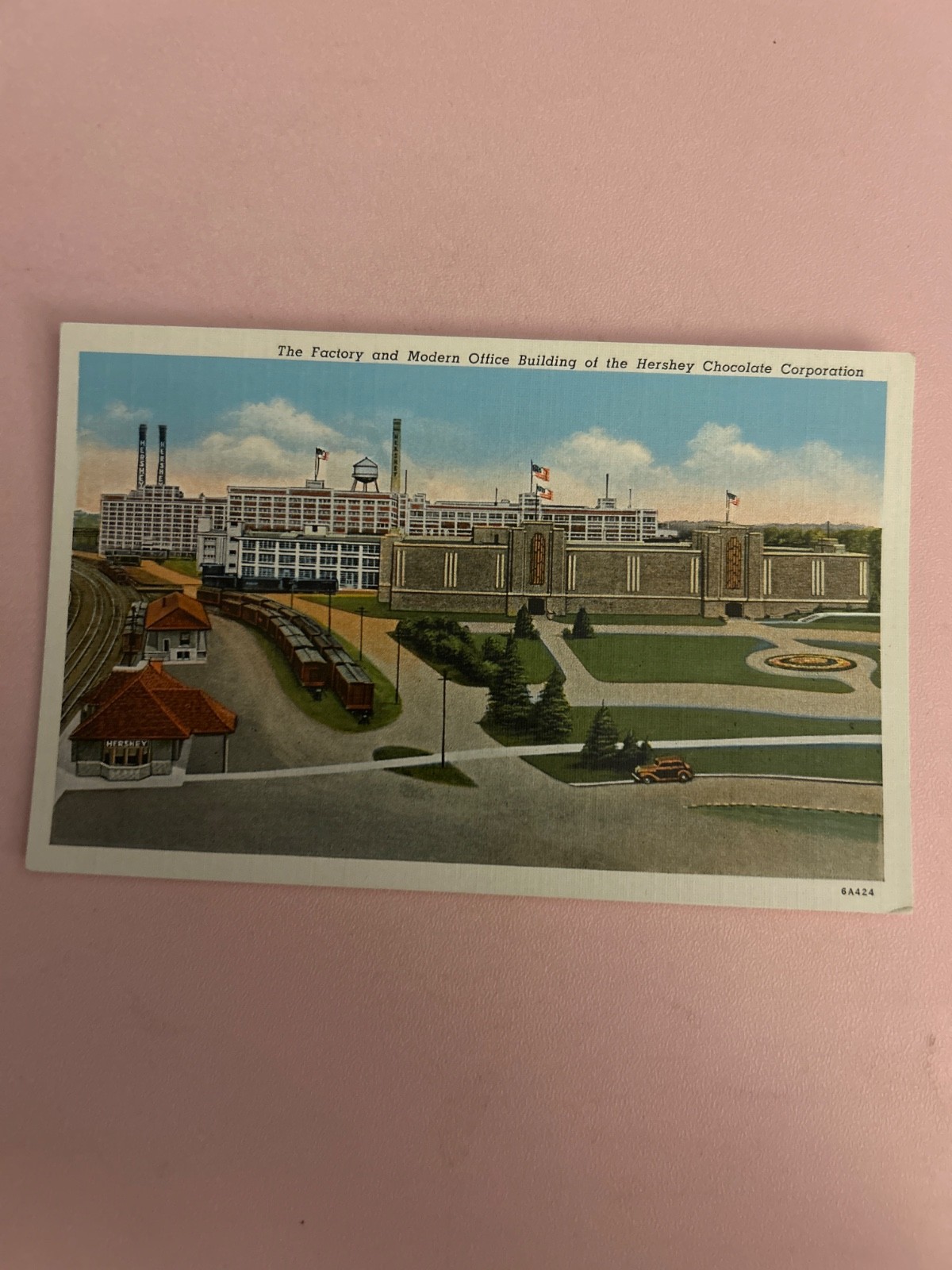 The factory and modern office building of Hershey chocolate corporation PA