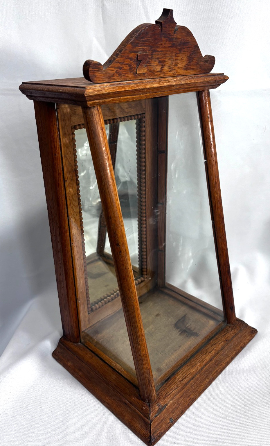 Antique *Country Store* Oak Countertop SHOWCASE Advertising ZENO Chewing Gum