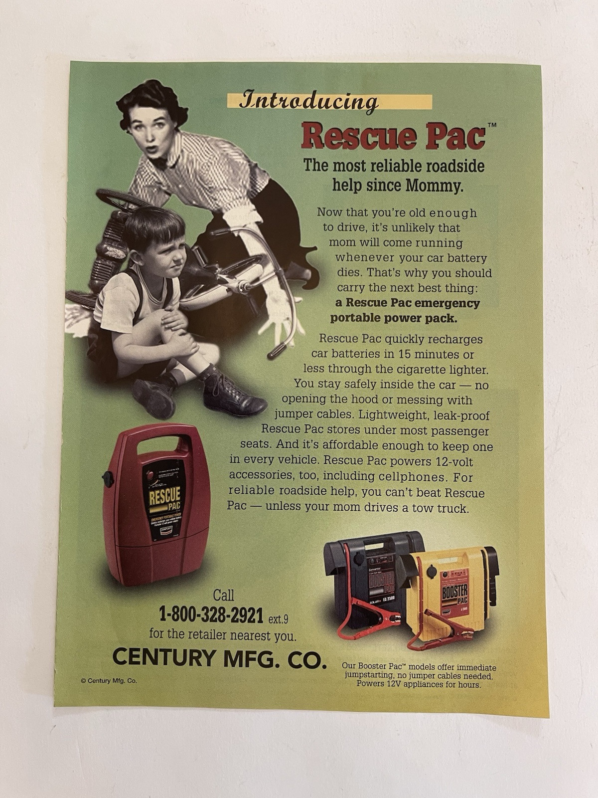 Vintage 1999 Print Ad Rescue Pac Emergency Roadside Power Advertisement
