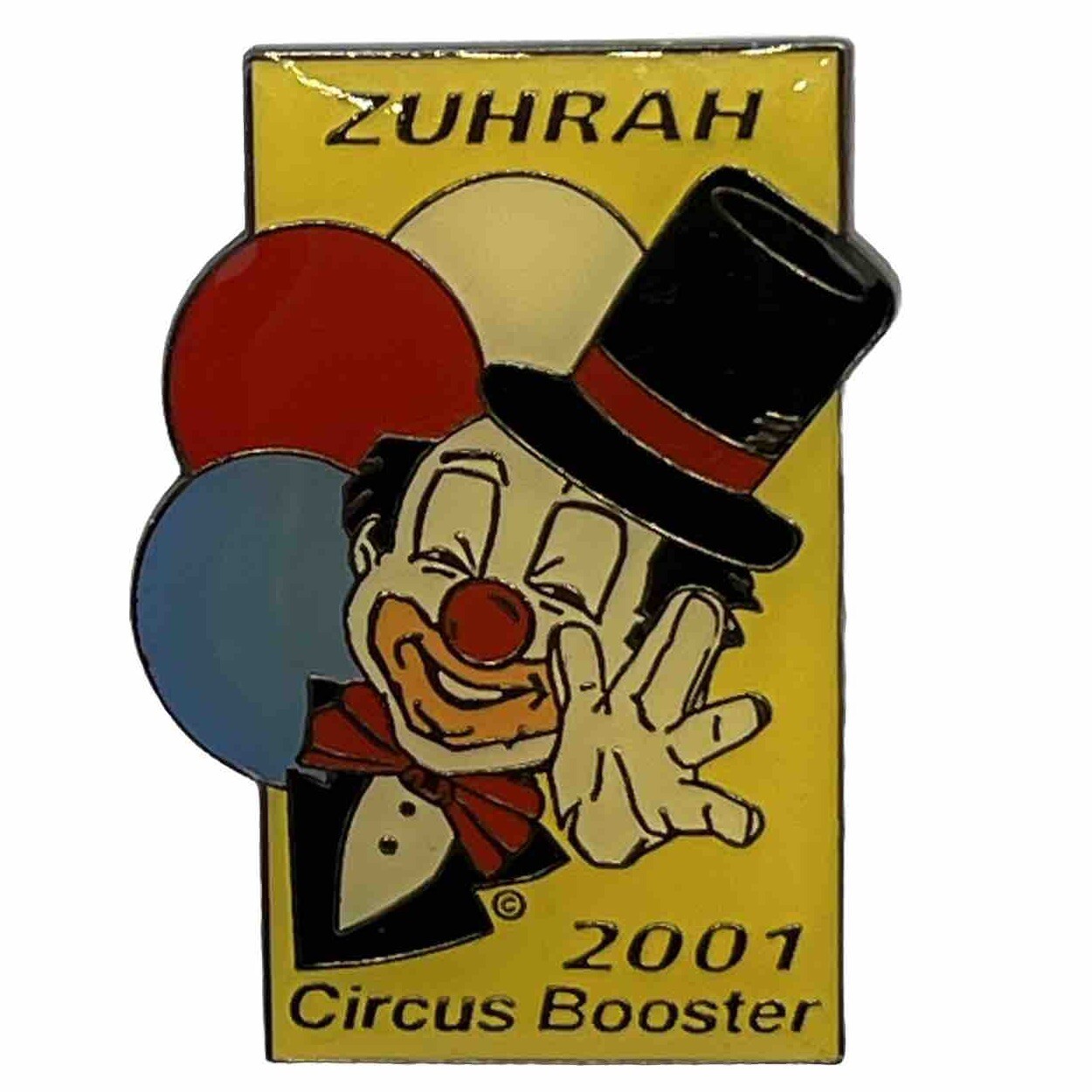 2001 Circus Booster Zuhrah Shrine Masonic Shriner Freemason Lapel Hat Pin