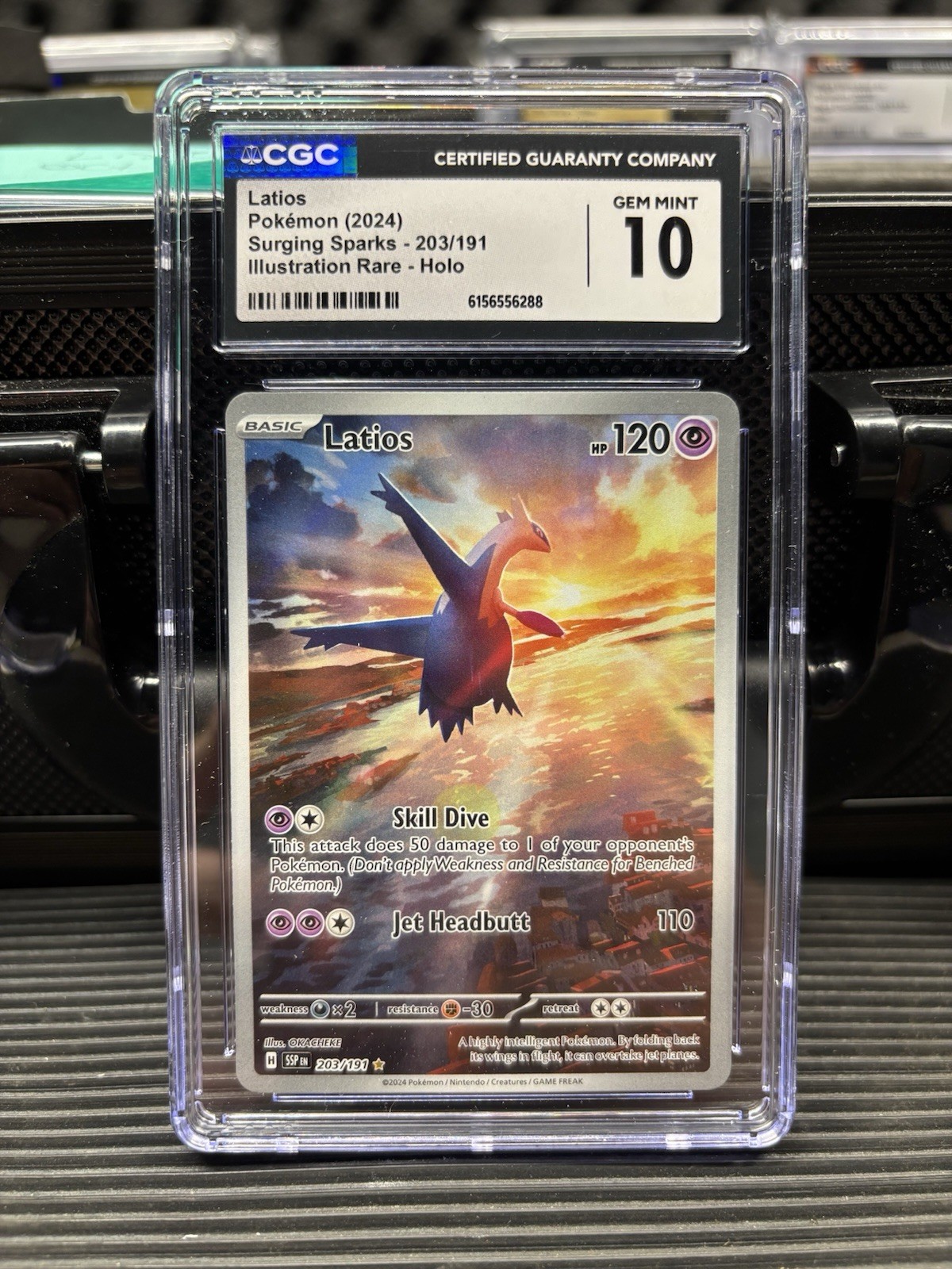 CGC 10 Latios 203/191 Surging Sparks Illustration Rare Holo English Pokémon 2024