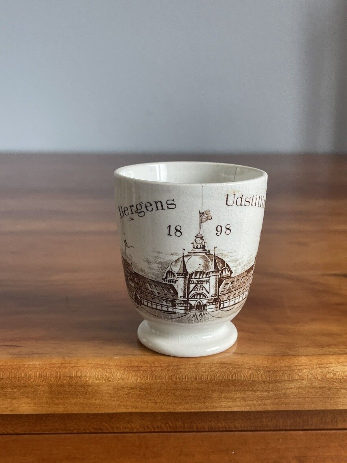 Antique 1898 Rare Kristiania Bergens Udstillingen Brodr. Cloetta's Chocolade cup