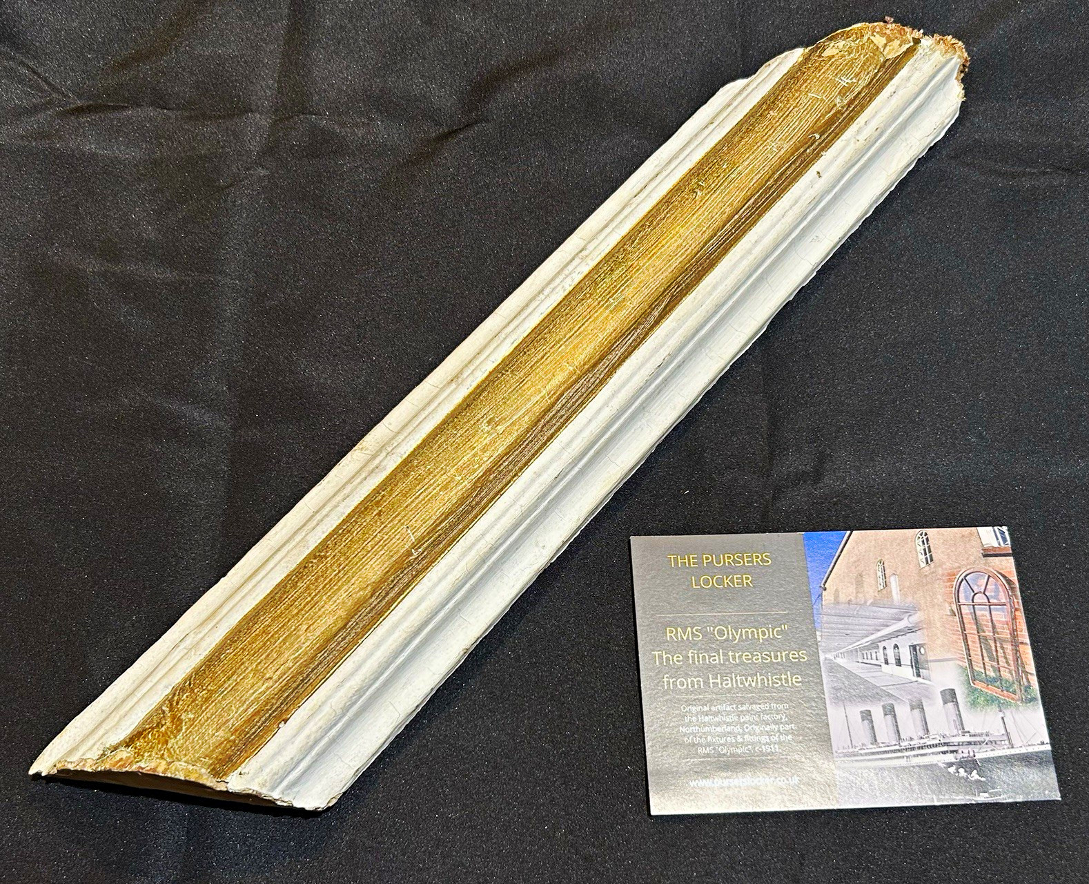 RMS Olympic 1st class smoking room ceiling molding, Titanic interest