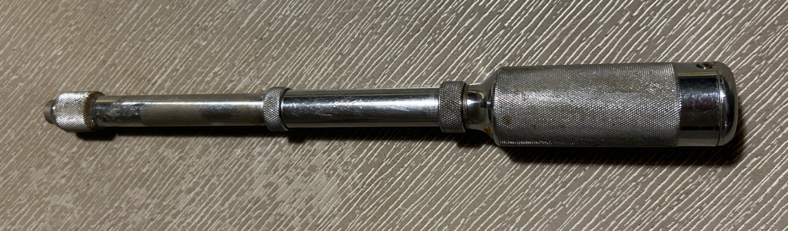 Vintage Craftsman Chrome DD 9-4222 Push Drill Tool & 8 Bits - USA