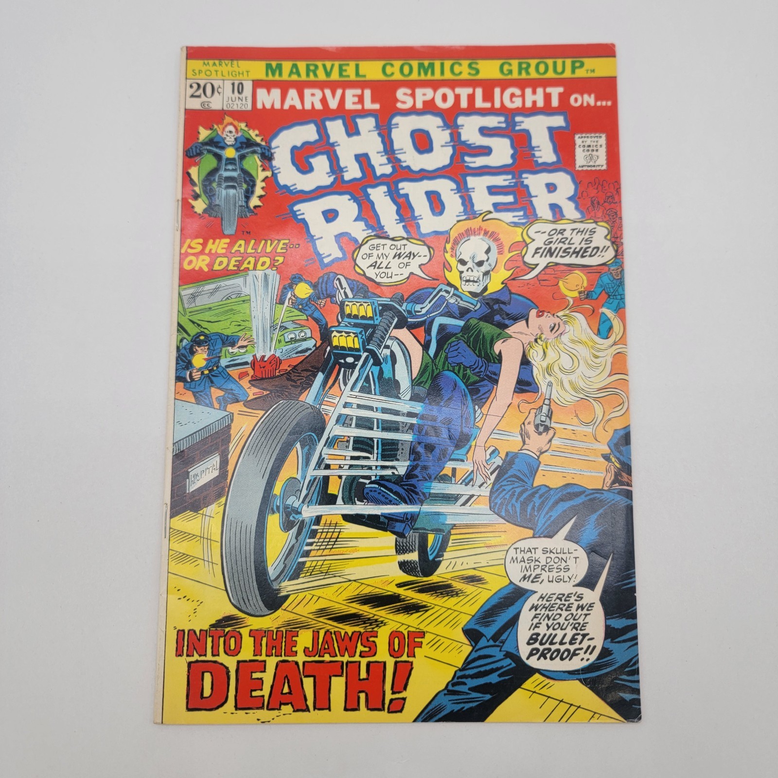 VTG Marvel Comic Vol 1 #10 June 1973 Marvel Spotlight on GHOST RIDER Witch Woman
