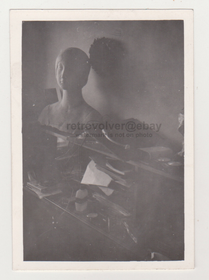 Greek Goddess on a Messy Shelf Unusual Abstract Snapshot Old Photo