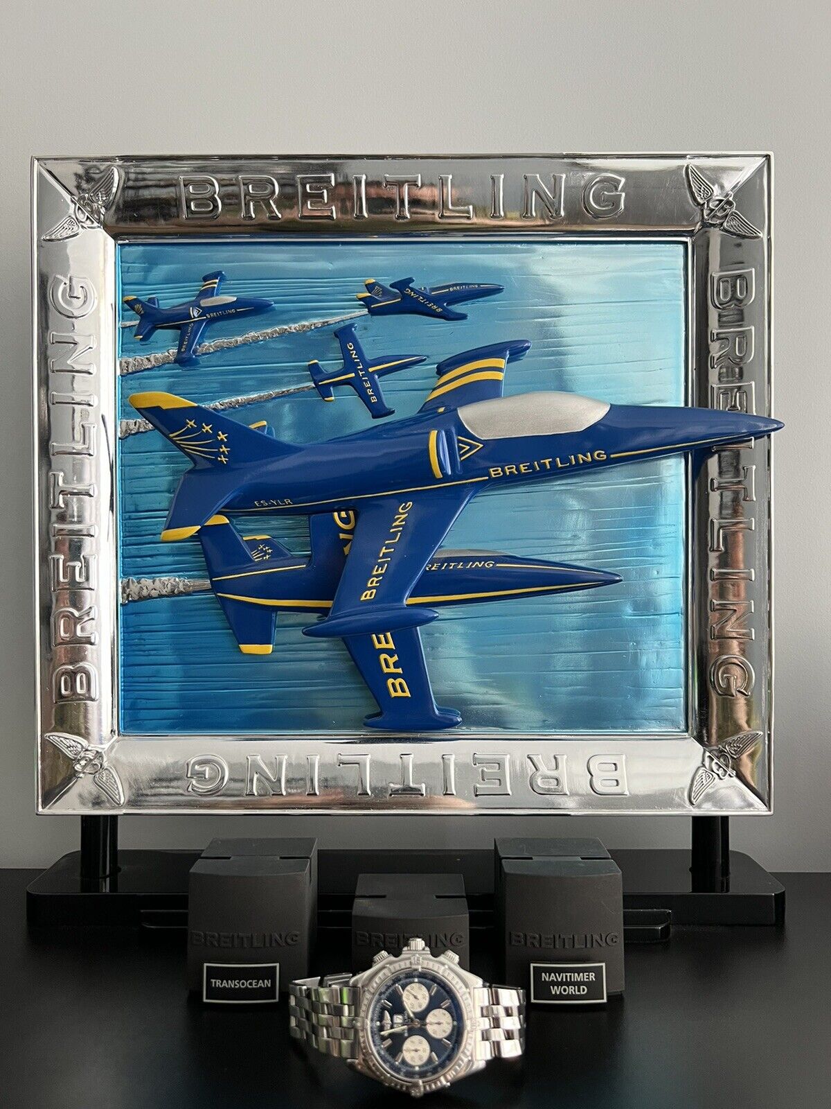 Breitling Watch Store Dealer Display vintage 3 D airplane pilot
