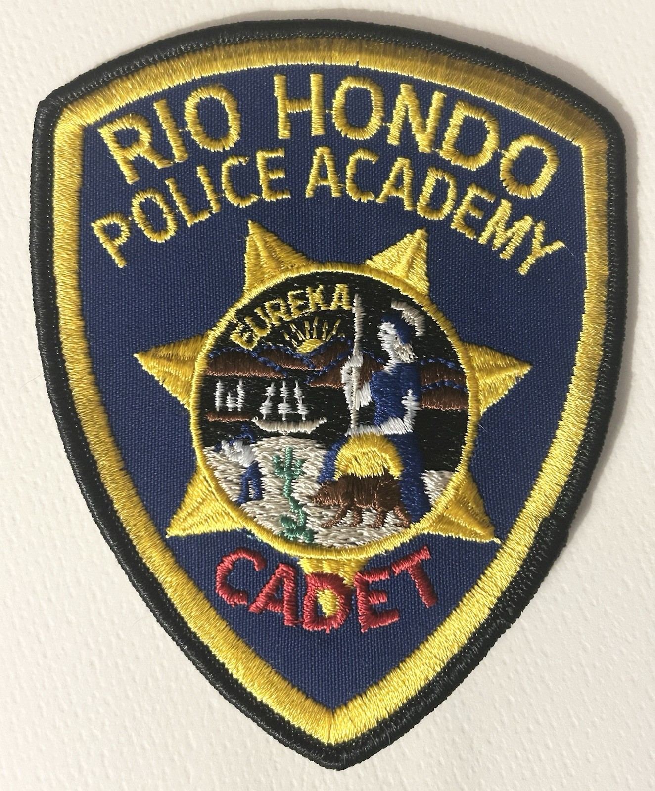 Rare, Vintage RIO HONDO POLICE ACADEMY CADET Patch in Whittier CA 4” X 5”