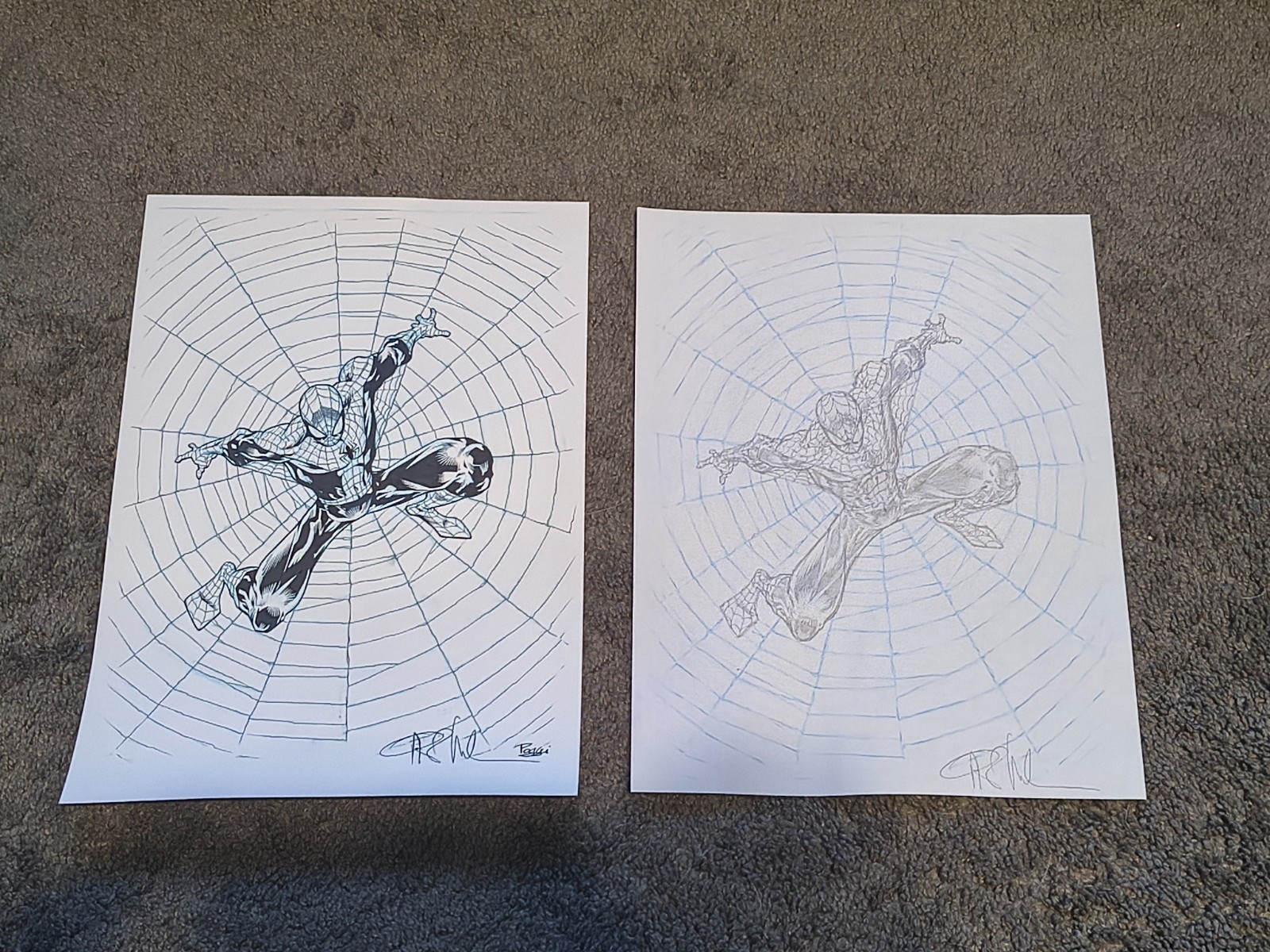 Original Comic Art - 8.5x11 Spider-Man - Angel Medina & Roberto Poggi