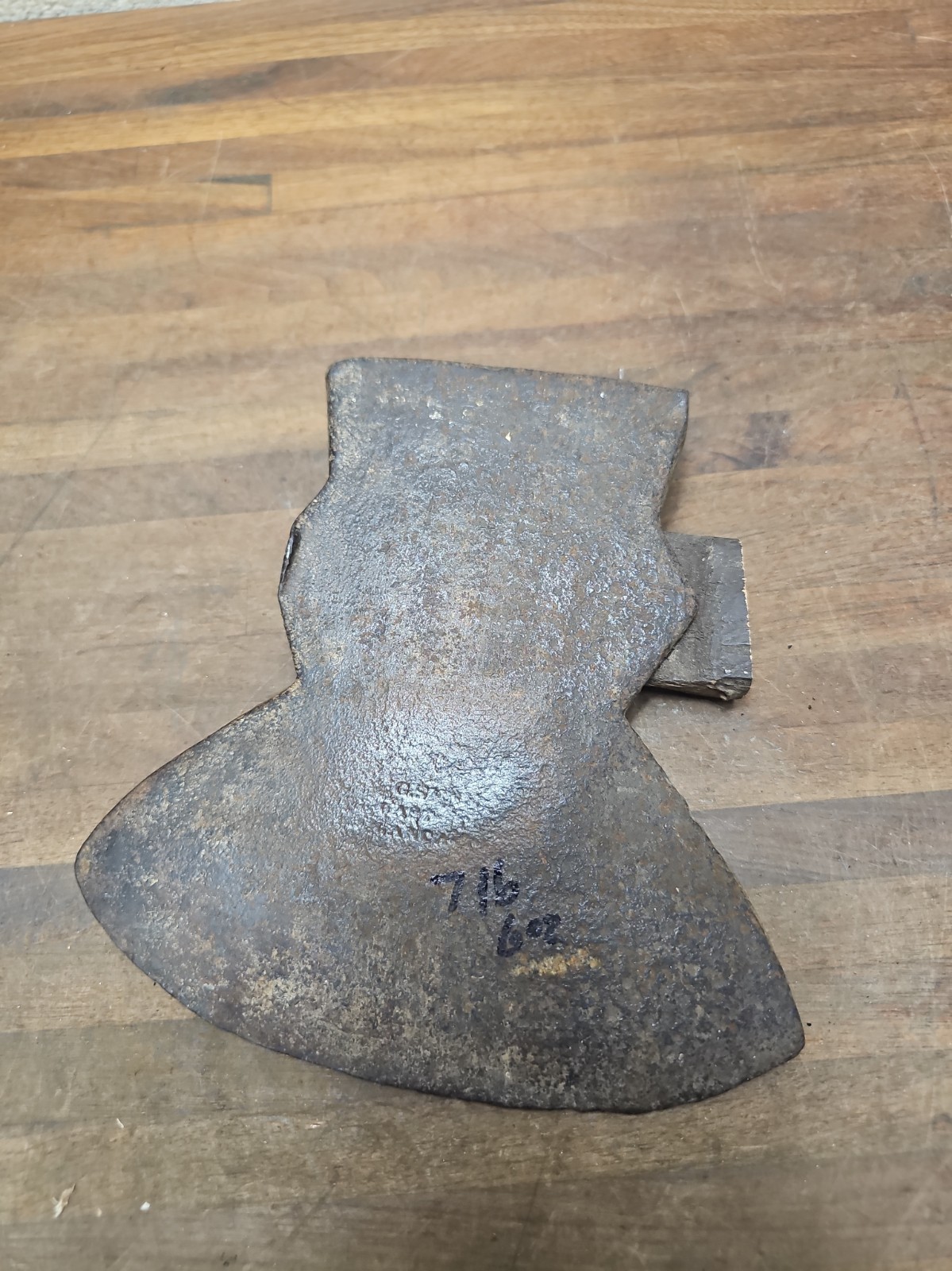 A17- Antique G. Sener Lancaster Pa 1800s hand forged axe head 7 lb 6 oz